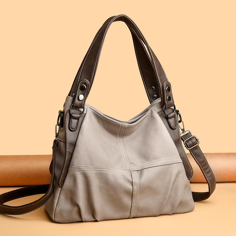Large Capaci Pu Leather Tote Bag Women's Handbag 2026 New Faionable Crossbody Bag Casual Shoulder Bag