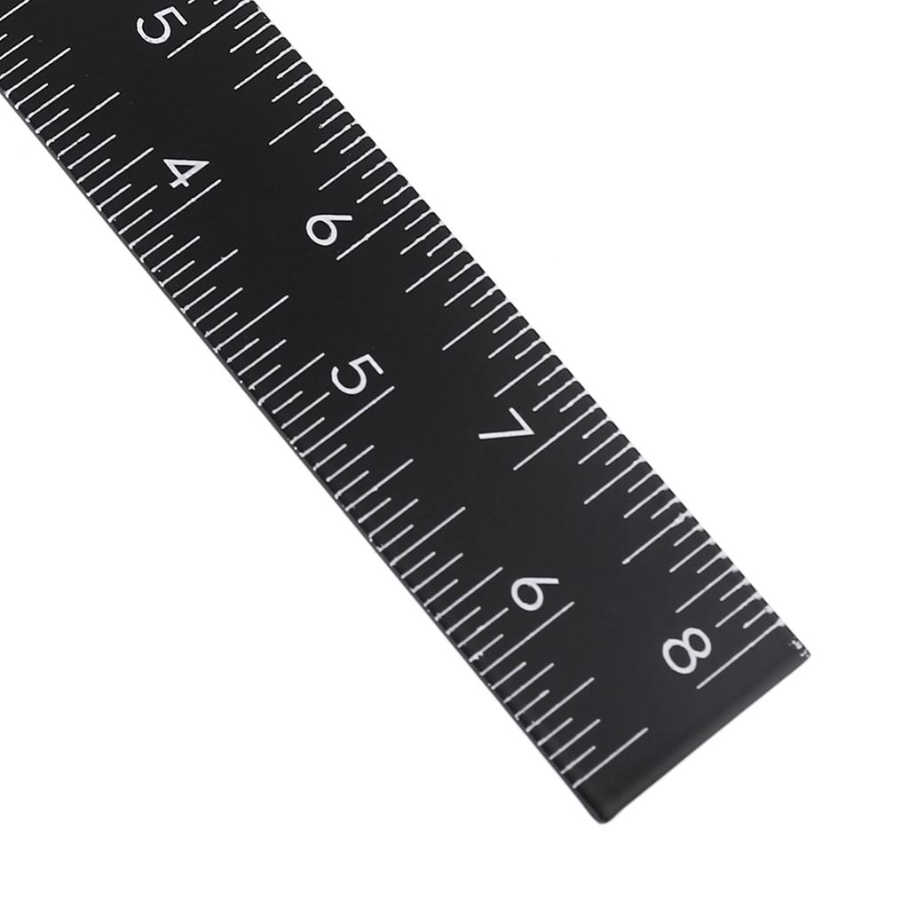 Metal L-Square Shape Ruler Curve Sewing Measure Professional Framing Square Ruler Black for Carpenter Tailor DIY Sewing