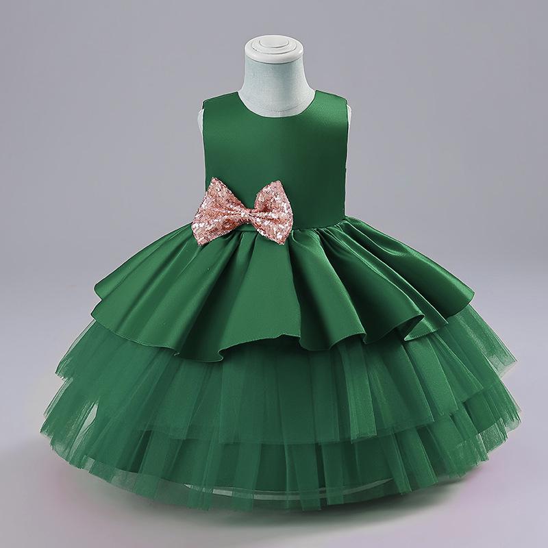 European & American Kids' Tulle Princess Party Dress - Puffy, Tiered Design for Girl's Birthday & Evening Events