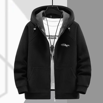 Große, dicke, warme Jacke aus Polarfleece mit Kapuze für Herren im Herbst und Winter