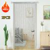 2 Pack Glitter String Curtains 39x79 Inch Fringe Panels Room Divider Fly Screen for Home Décor Door Windows Wedding Party Hotel Living Room Doorways