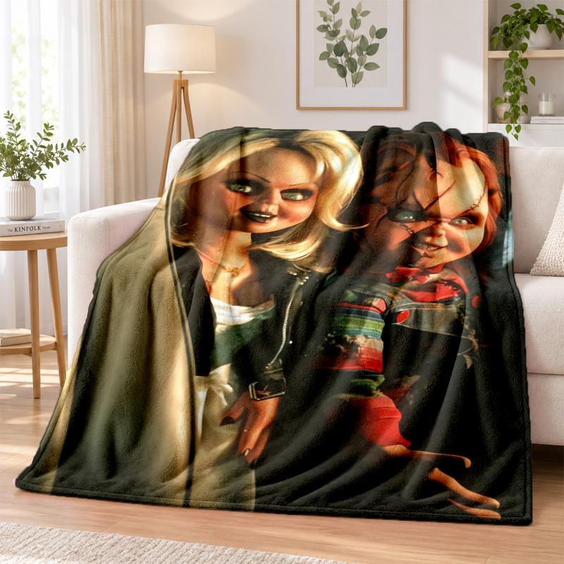 Chucky Tiffany Flanell-Kuscheldecke für Kinder Weich Warm Gemütlich für Sofa Bett Innenbereich Zuhause Schlafzimmergebrauch