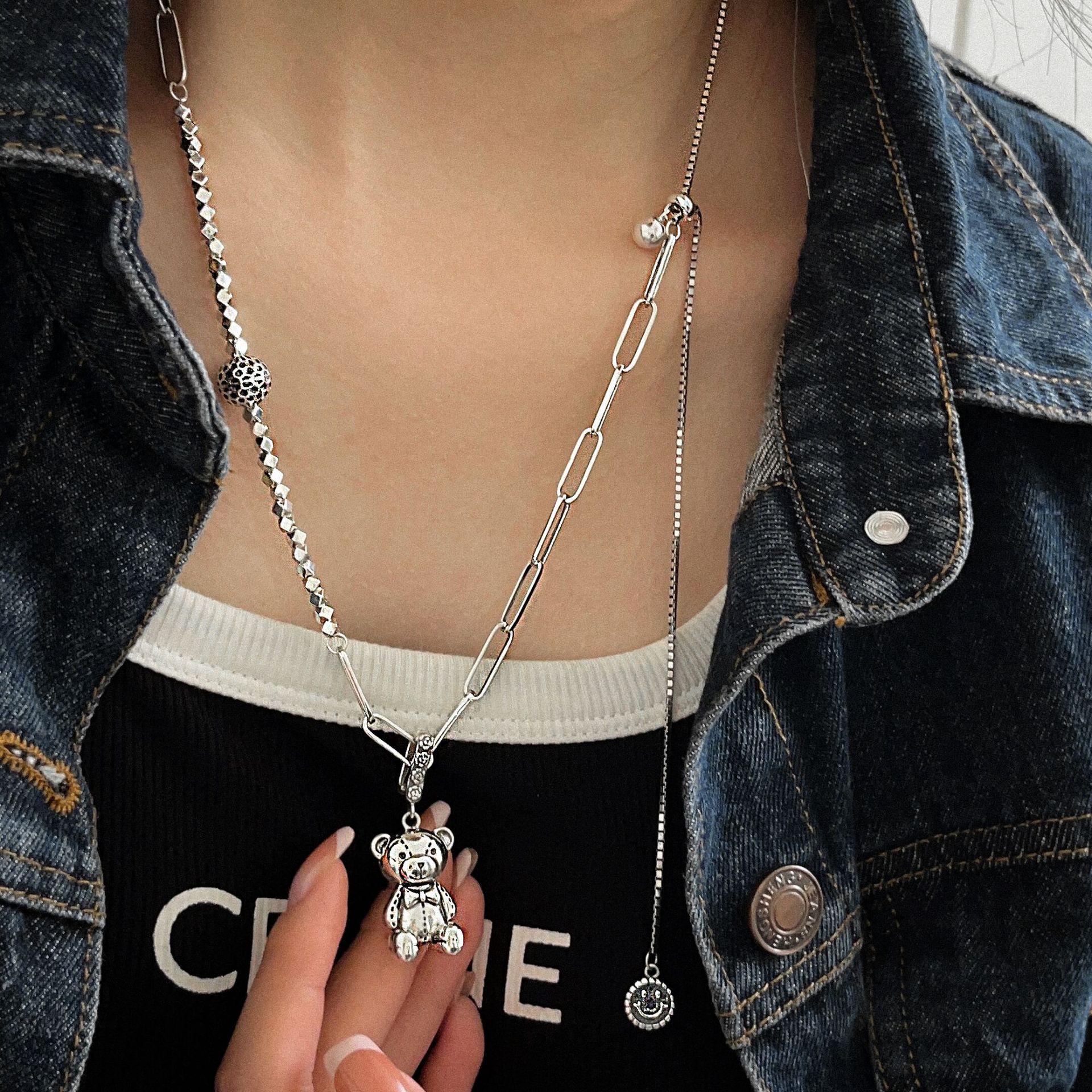 

Korean Style S925 Sterling Silver Adjustable Necklace for Women 925 Silver