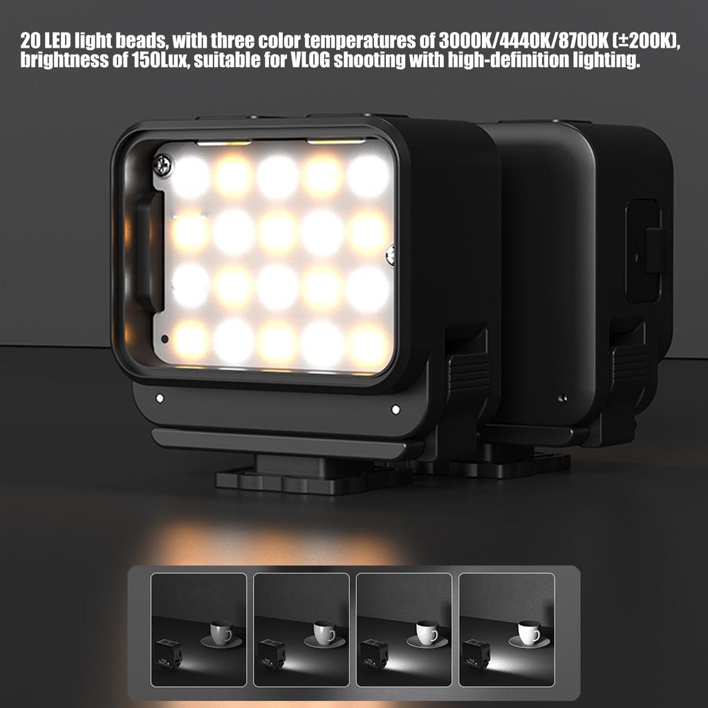 Adjustable Illumination LED Light Offering Magnetic Attachment & High Capacity Battery Easy to Use for ACTION6
