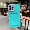 3-in-1 liquid card bag, suitable for Apple iPhone15Pro contrasting color mobile phone case 14 skin feeling plug-in card protective case