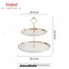 Jingbeier Light Luxury 2-Tier Ceramic Serving Tray
