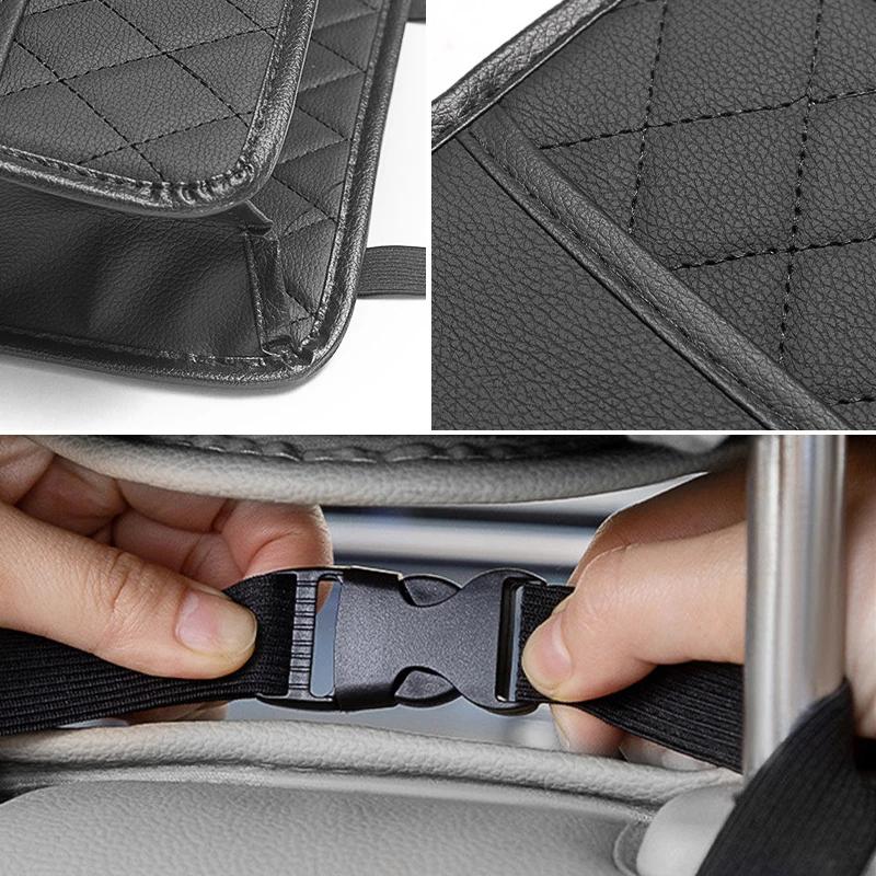 Car Sticker 2025 Hot Car Backseat Luxury Leather Storage Bag Hanging Organizer Box Auto Accessories For BMW M E90 E60 F10 F30 F1