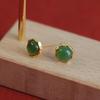 Tichiya S925 Sterling Silver Jade Earrings - Chinese Style Retro with High-End Feel