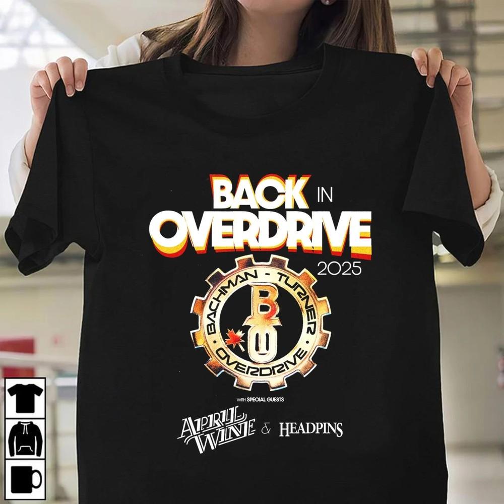 NEW Bachman Turner Overdrive Tour 2025 Collection Black All Size T-Shirt Tops tees Men's Women's