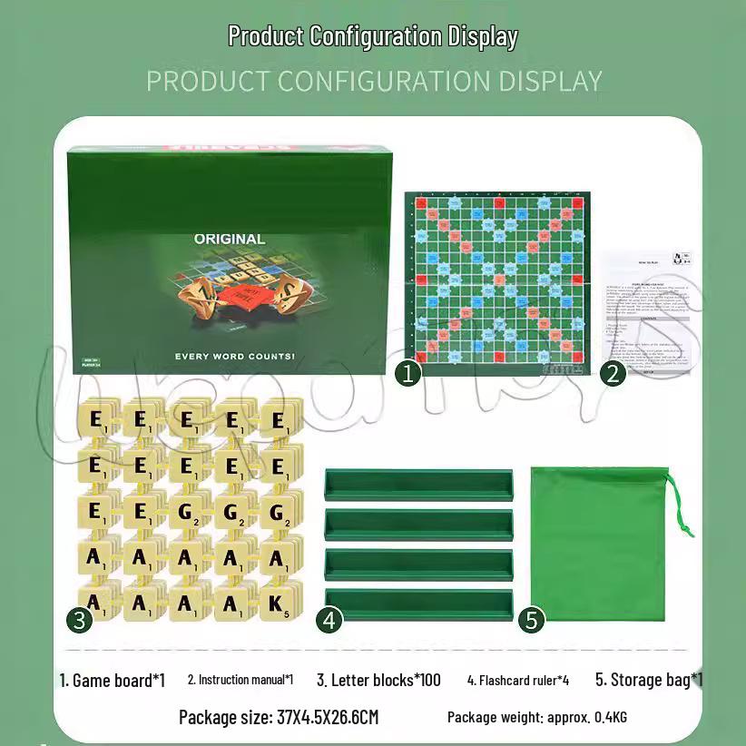 English Word Scrabble Blocks: Early Education Spelling Game for 2-4 Kids