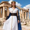 Medieval Greek Cosplay Costume With Linen Fabric For Stage Performances And Halloween Events