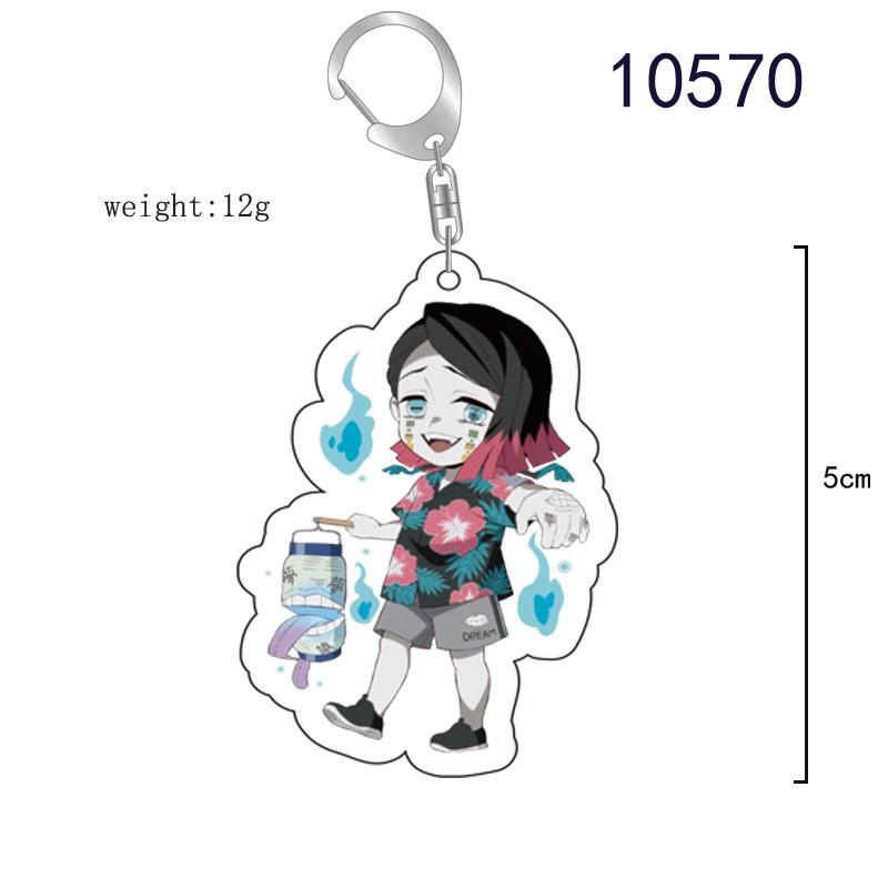 Keychain Pendant Anime Demon Slayer Kimetsu No Yaiba Kamado Tanjirou Double Sided HD Bag Pendant Gift For Fans Cosplay Props Jewelry Gift