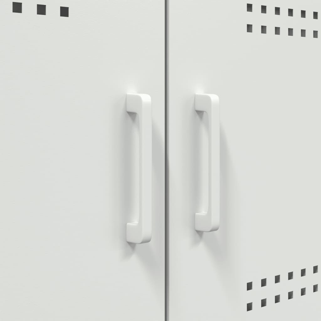 Highboard White 68 x 39 x 113 cm Steel