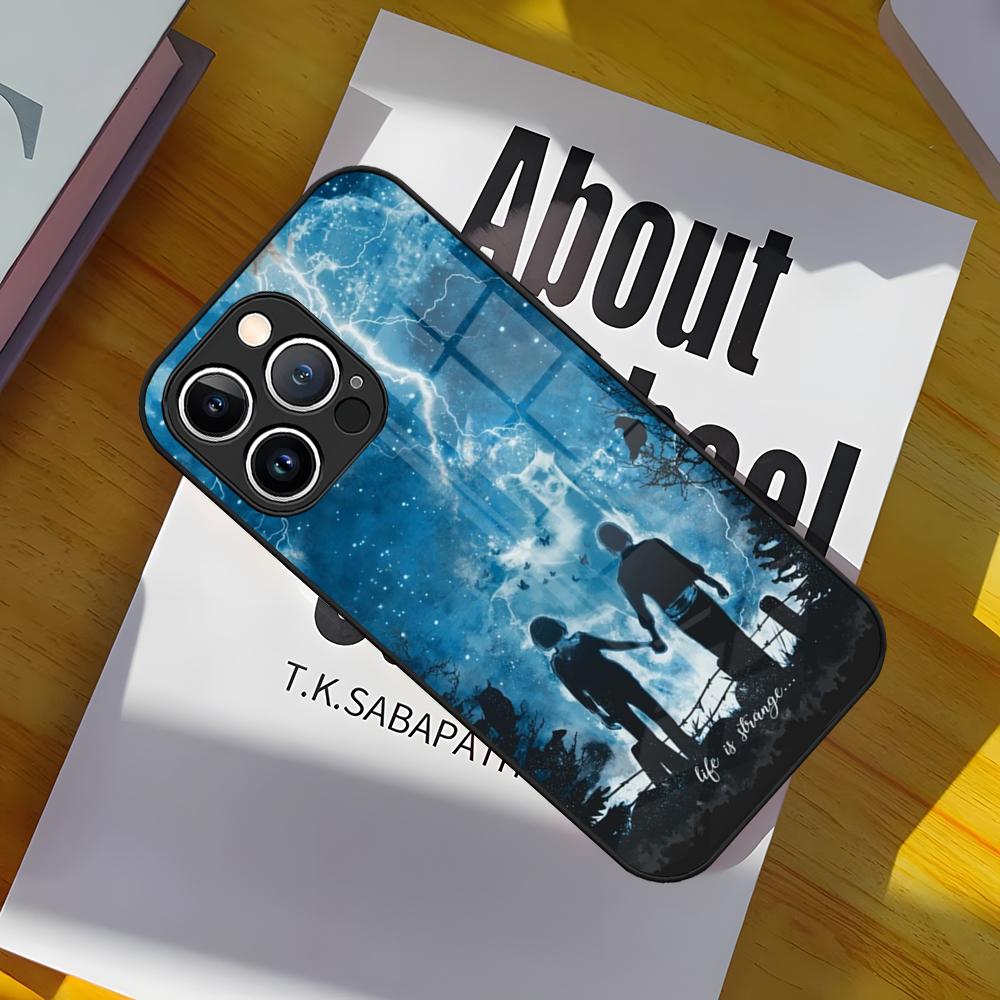 Caulfield Life Is Strange 2 Phone Case Tempered Glass Back Cover for iPhone 15 Pro Max 14 Pro 12 11 13 Mini X XR XS 8 7 Plus SE