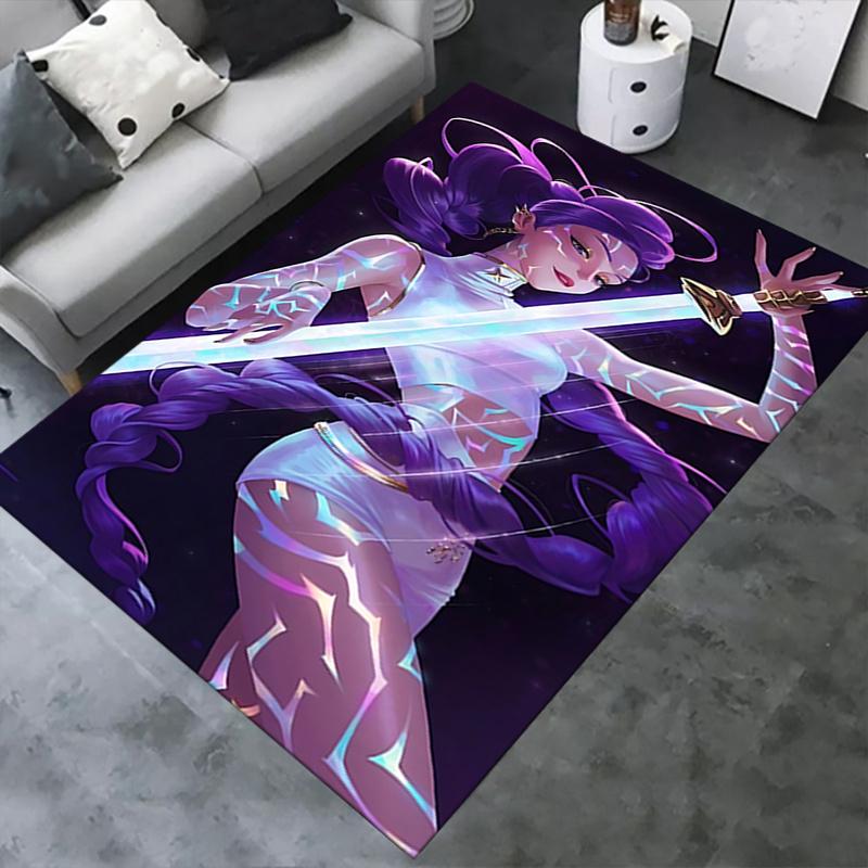 K-pop Charming Purple Warrior Chair Mat: Perfect for Home Decor, Office Use, and Gifts Enhance