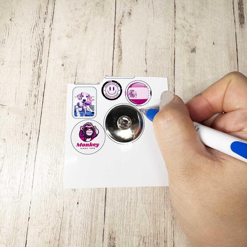 Customized Round Mini Dome Brooch Pin Badges with Bases and Handmade Pin Pack of 10 Pins, Pins, Badges, Backings, Badges, Round, 15mm,