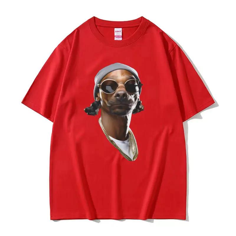 Rapper Snoop Dogg Funny Meme Graphic T Shirt Vintage Hip Hop Harajuku Tshirts Unisex Casual 100% Cotton T-shirt Streetwear