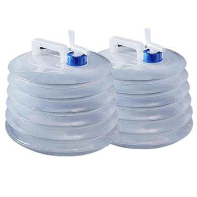 Polytank 10L Water Tank Folding Faucet Round Disaster Prevention Outdoor Set of 2 (APOSITV)