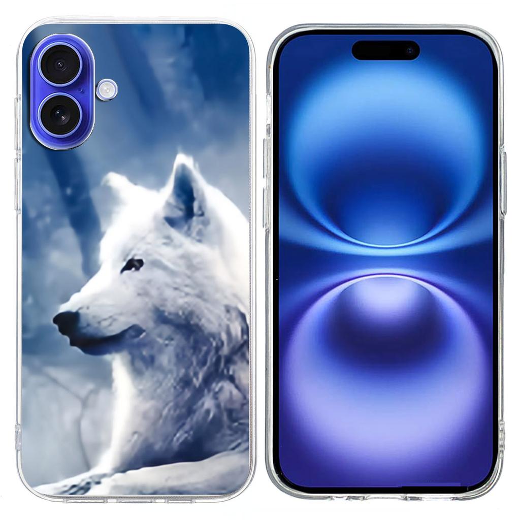 For iPhone 16 Case Pattern Printing Shockproof Soft TPU Phone Cover