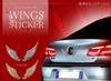 COM-SHOT 3D Emblem Sticker "Wings" Stylish Dress Up Metallic MI-WINST (Silver)