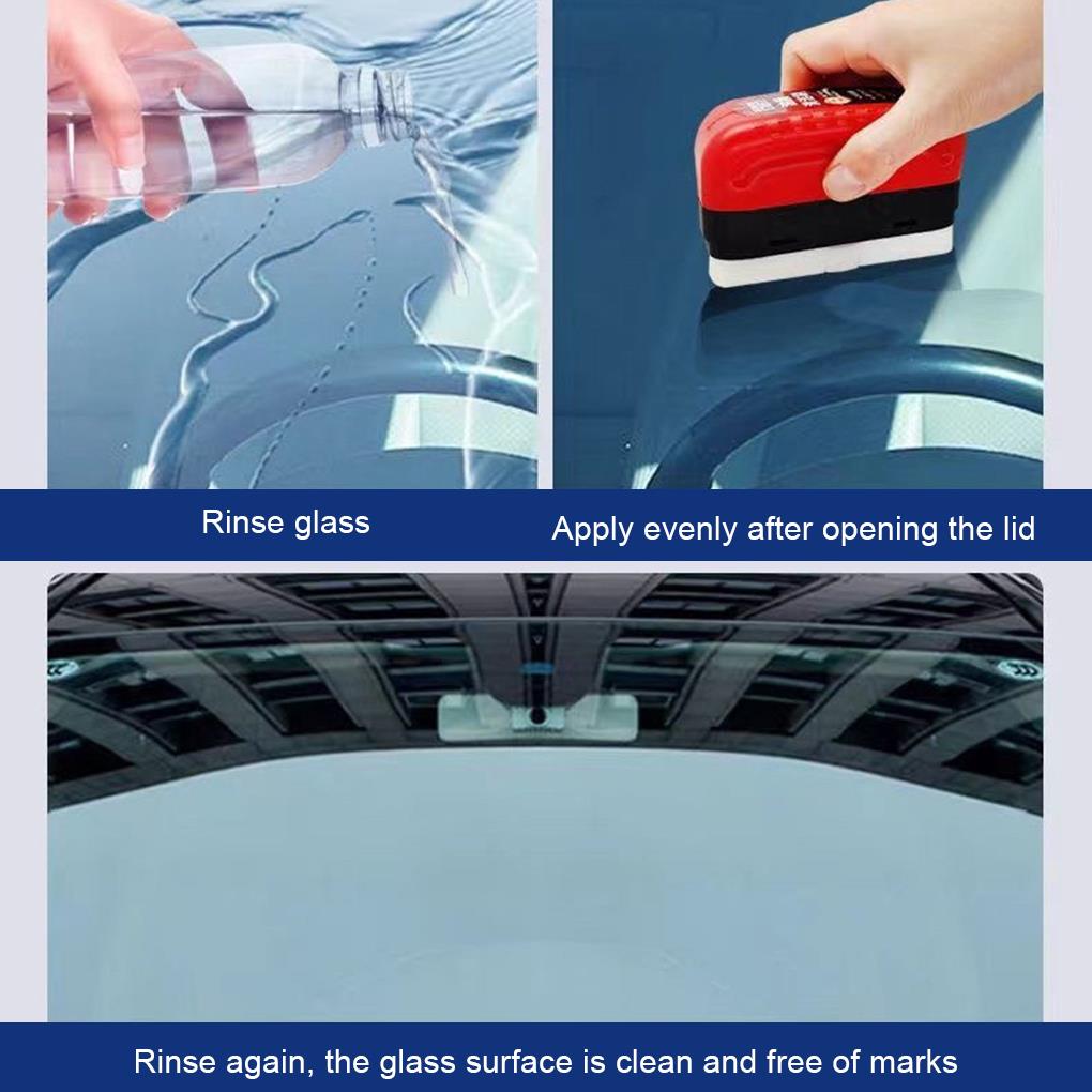 Car Windshield Cleaner Removes Dirt Oil Film Remover Car Glass Sponge Cleaning Brush Powerful Windshield Oil Film Stain Removal