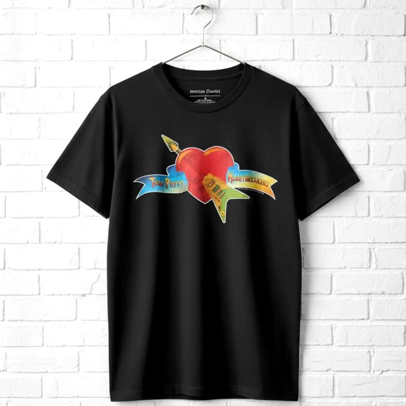 Tom Petty & the Heartbreakers Logo Unisex T-Shirt Rock Band Concert Tour Merch XL