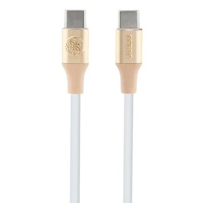 Guess Gucclalrgdd USB-C To USB-C Cable 1.5M Fast Charging Gold/Light Gold Ebossed Logo