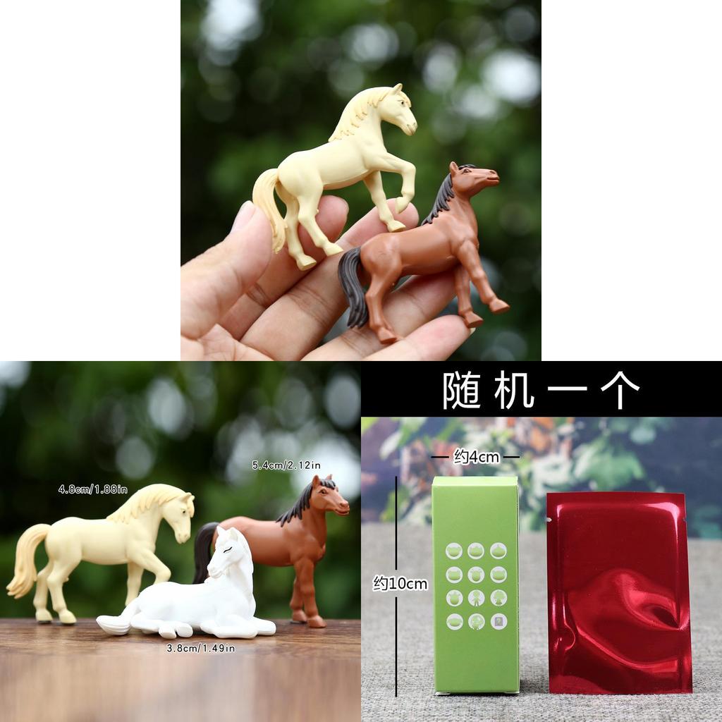 Pvc Horse Model Miniature Figure Set With Three Poses For Home Decor And Collectors