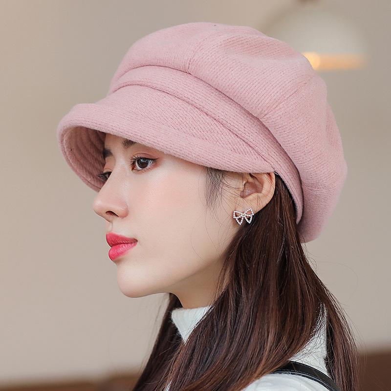 Pălărie Octogonală pentru Copii Toamnă și Iarnă Îngroșată Călduroasă Protecție Urechi Beretă Modă Versatilă Literară Show Pălărie Mică