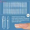 Space French Dual Forms 15 Sizes Clear Reusable Dual System Molds Fake Nails For Nail Extension DIY 30/60/75/90/120/150/180Pcs