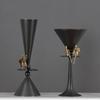 Creative Metal Handicrafts Abstract Bronze Statue Flower Vase Geometric Flower Arrangement Decorative Bottle Home Accessories