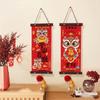 1 Pair Chinese Style Spring Festival Couplets Velvet New Year Door Couplet Wall Art Pendant  Window