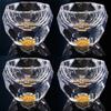 4ks 50ml Křišťálová fasetovaná sada sklenic na likér Vodka Whisky Sklenice na lihoviny Tyrkysová / Zlatá Pohár na víno Soju Brandy Barové náčiní