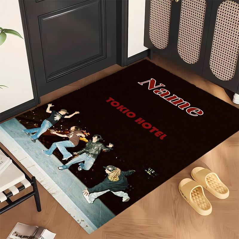 Tokio Hotel (1) Personalized Name Office Carpet Stylish Decor for Living Room Bedroom Kitchen