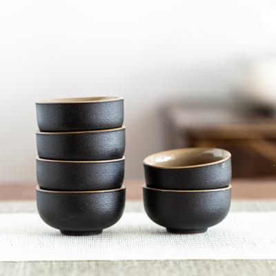 Black Crockery Japanese Ceramic Tea Cup for Puer Teacups Porcelain Chinese Kung Fu Cup Drinkware