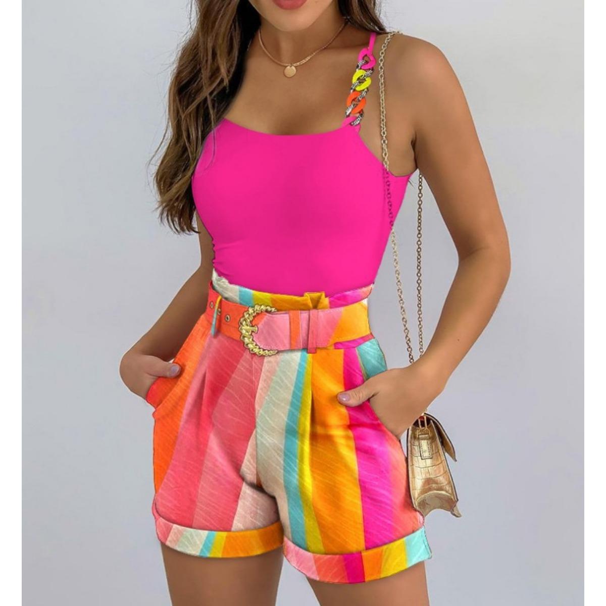 

Без рукавов, свисающая горловина новый повседневный модный костюм женская одежда L