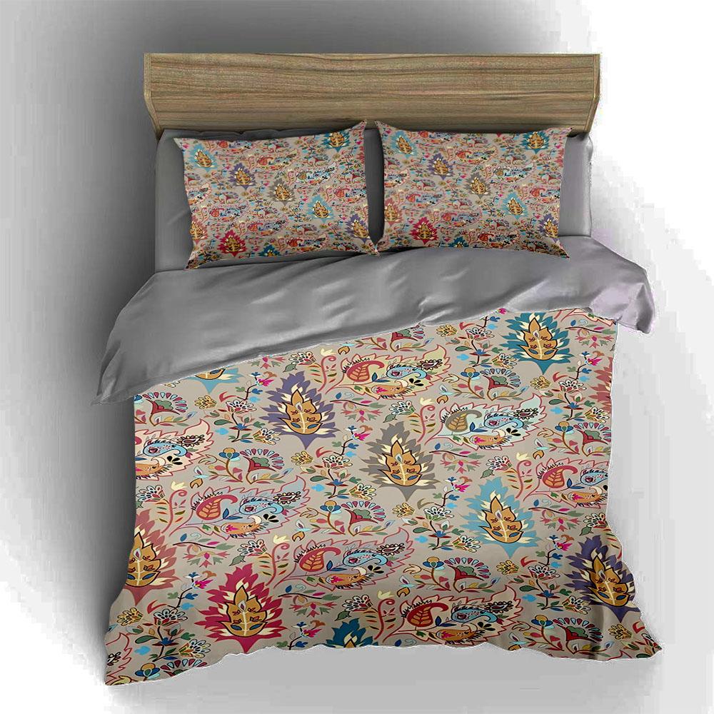 Floral, colorful, intricate Bedding Duvet cover sets Duvet covers Pillowcases gifts (1 * Duvet Cover 2 * Pillowcases, without duvet insert)