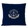 Home Decorative Navigation Blue Compass Anchor Pillow Cover Nautical Shell Fish Linen Pillow Case Mediterranean Cushion Cover