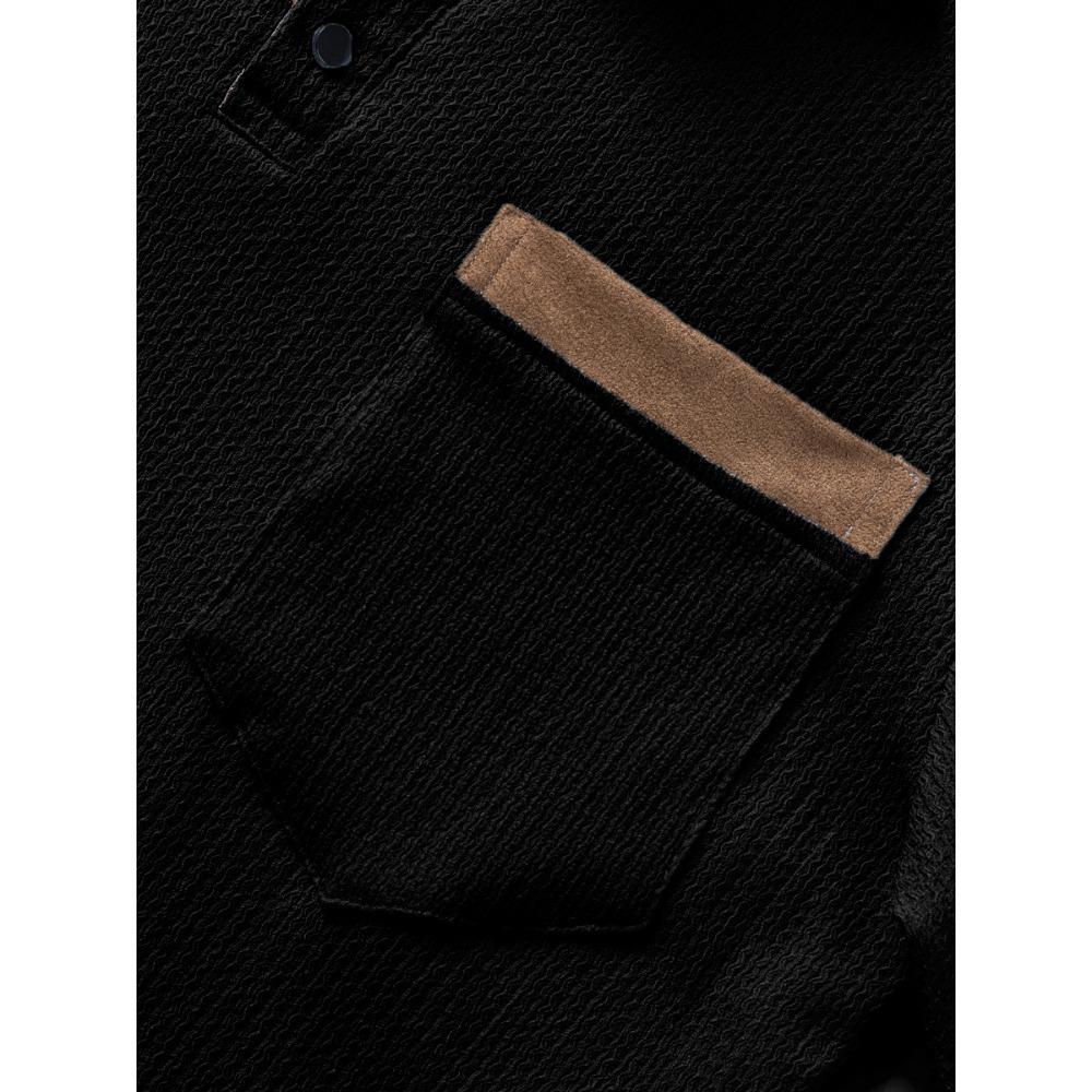 Men's Fashion Solid Polo Shirts Short Sleeve Turn-down Collar Soft Comfortable Simple T-shirt Top