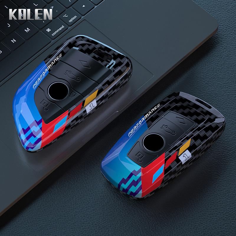 ABS-Kohlefaser-Autoschlüsselgehäuse-Abdeckungsschale für BMW 1 3 5 7 Serie X1 X3 X4 X5 X6 G20 G30 F15 F16 G01 G02 G05 F10 F20 F30 G07 F34