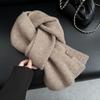 Romantic Solid Color High End New Small Scarf for Women in Winter Korean Atmosphere Student with Wool Scarf for Men