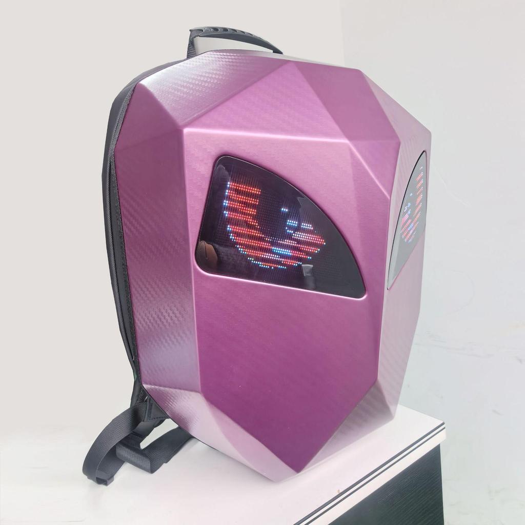 18-Zoll Smart LED Iron Man Motorradrucksack - Coole Nylon Helmtasche