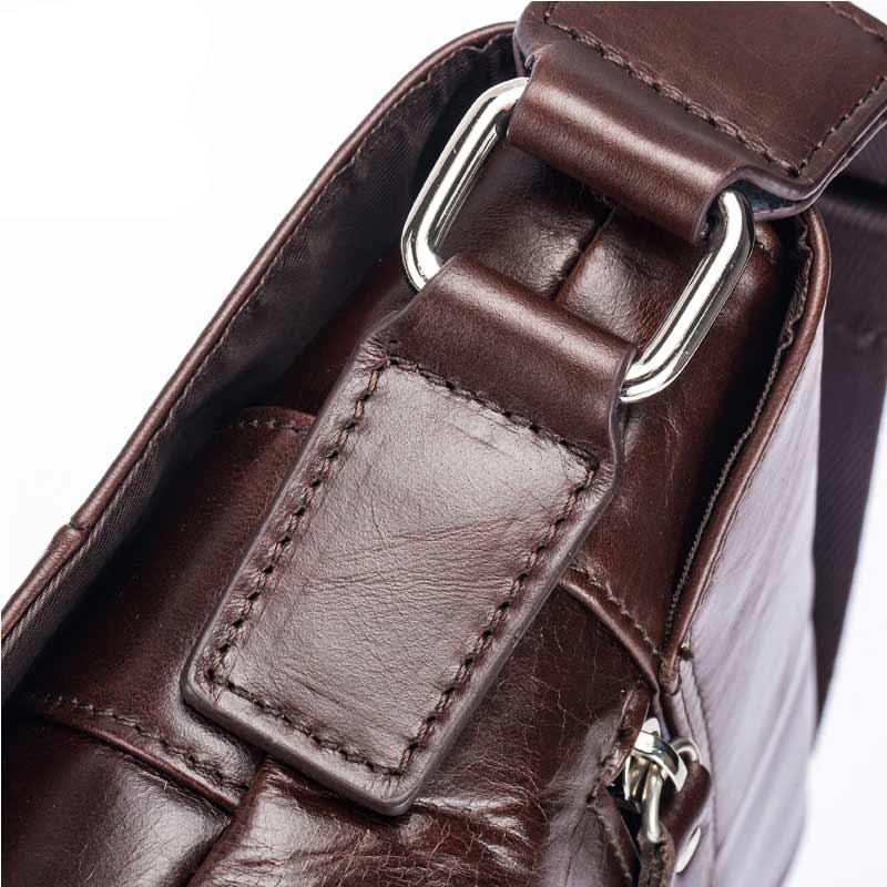 Men Briefcase Genuine Leather Crossbody Shoulder Bag Small Business Messenger Handbags KTY