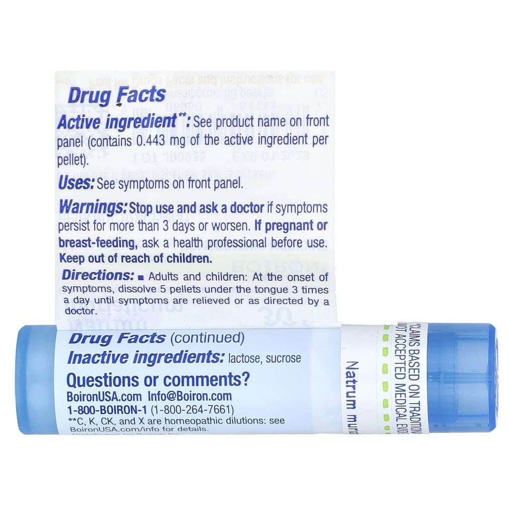 Natrum Muriaticum, 30C, approx. 80 pellets