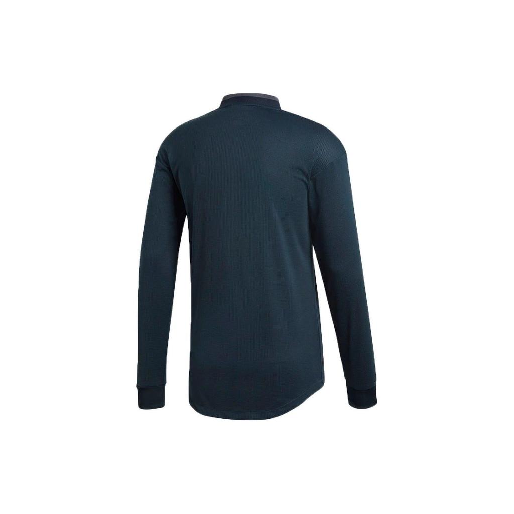 Adidas Letter Number Print Pattern V-Neck Pullover Long Sleeve Retro Jersey Men jersey Dark-Green DQ0868