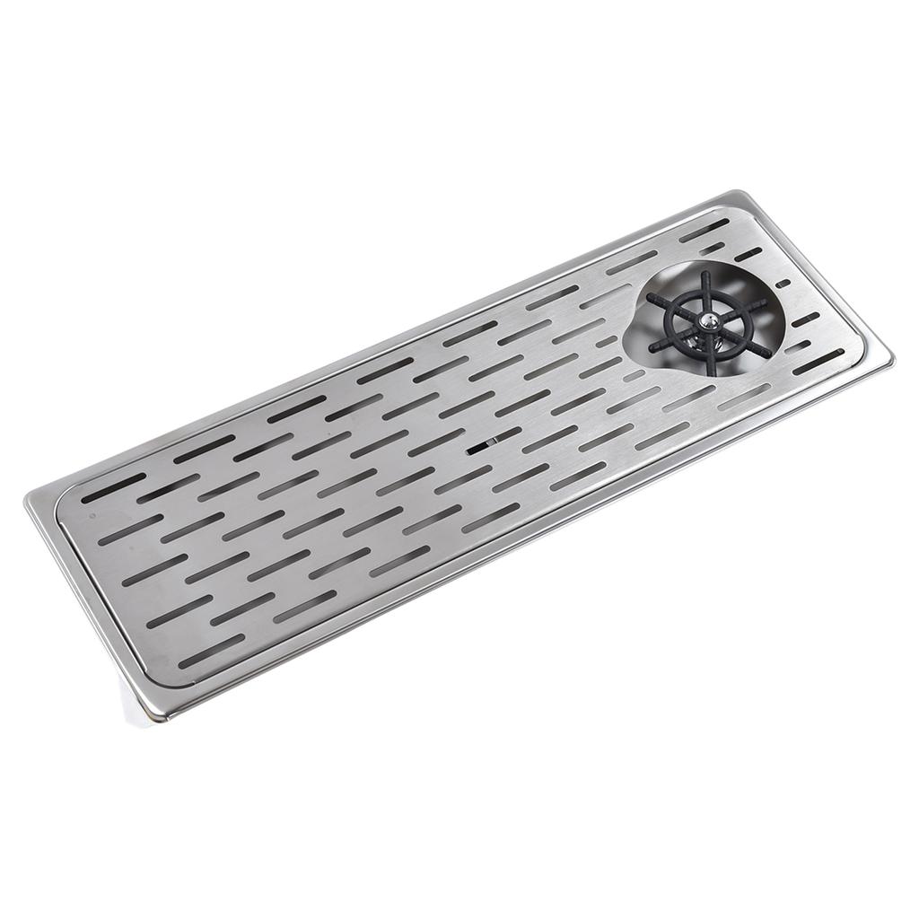 Lava Tazze G1/2in Risciacquo Automatico Incasso Acciaio Inossidabile Bar Risciacqua Bicchieri Vassoio di Scarico