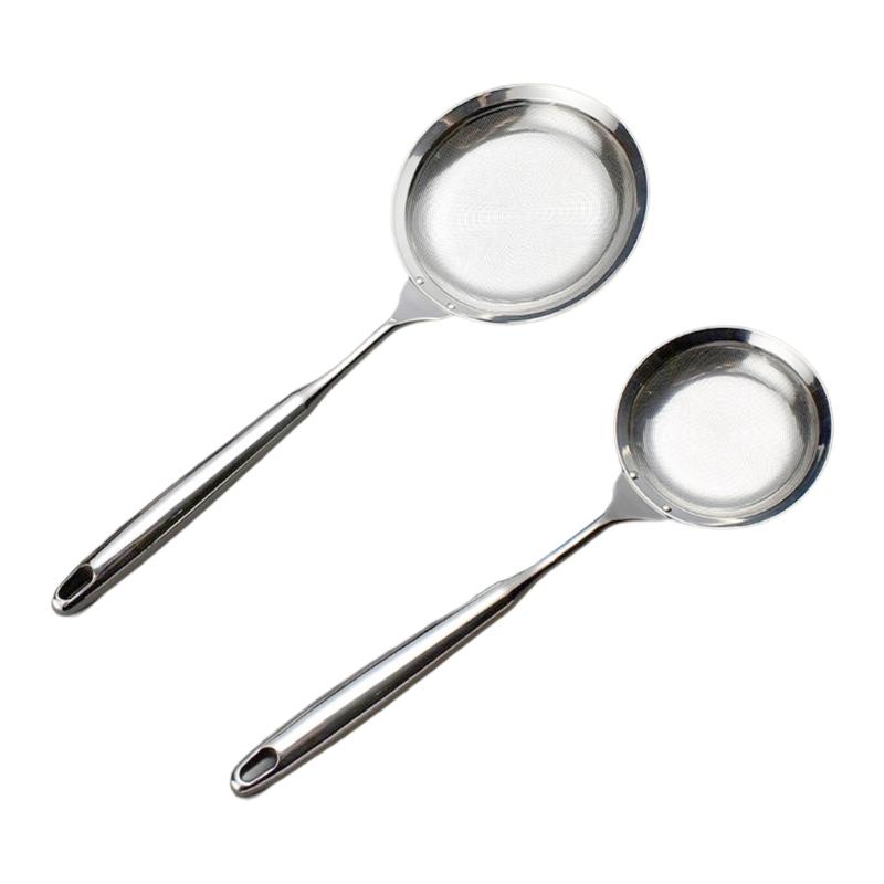 Stainless Steel Fine Mesh Strainers for Kitchen,Colander Skimmer with Long Handle Sieves Sifters for Food,Rice,Oil