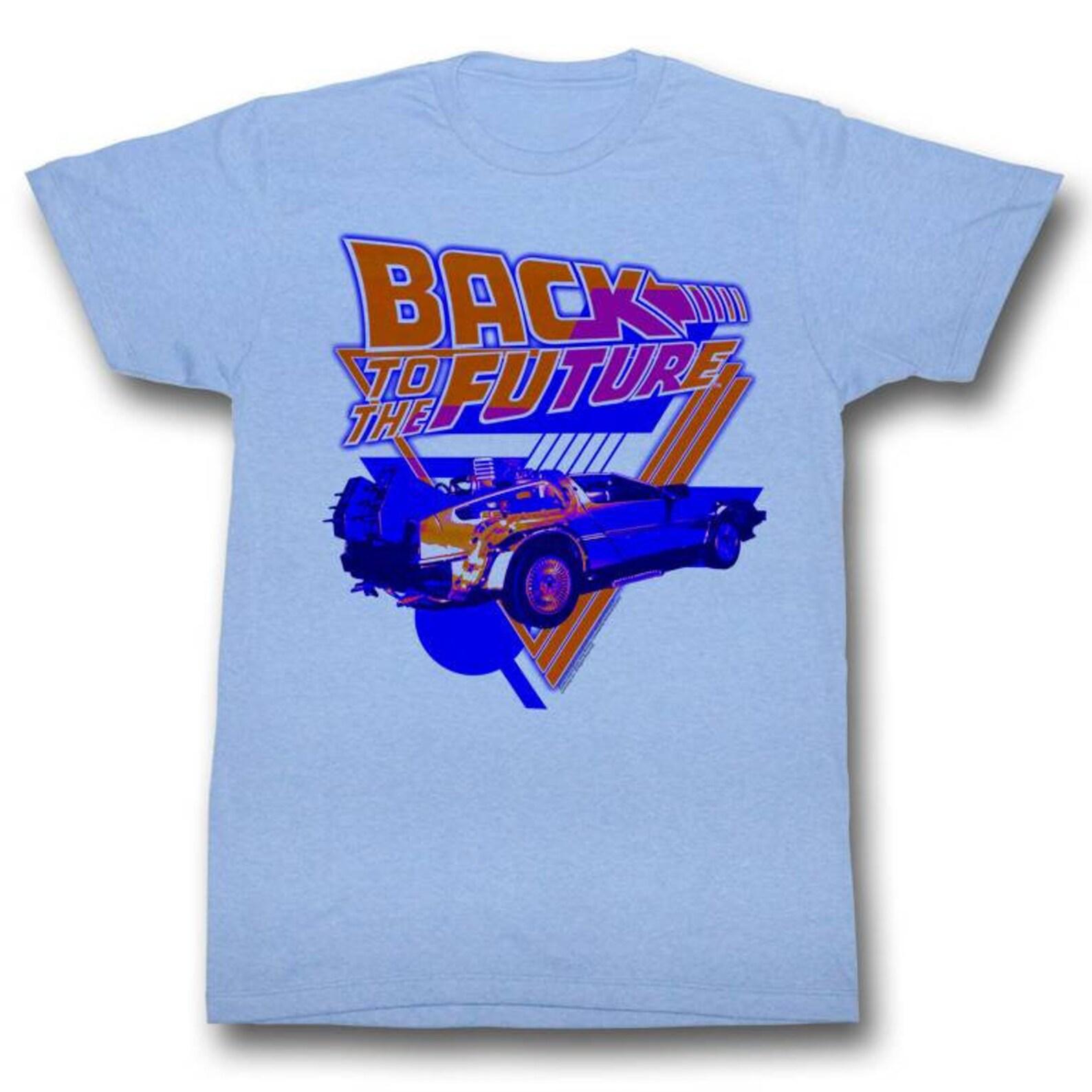 Back to the Future The Blues Light Blue Adult T-Shirt S