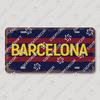 Football Club License Plate Tin Signs Retro Barcelona Milan Manchester Metal Poster Garage Bar Club Home Wall Decor