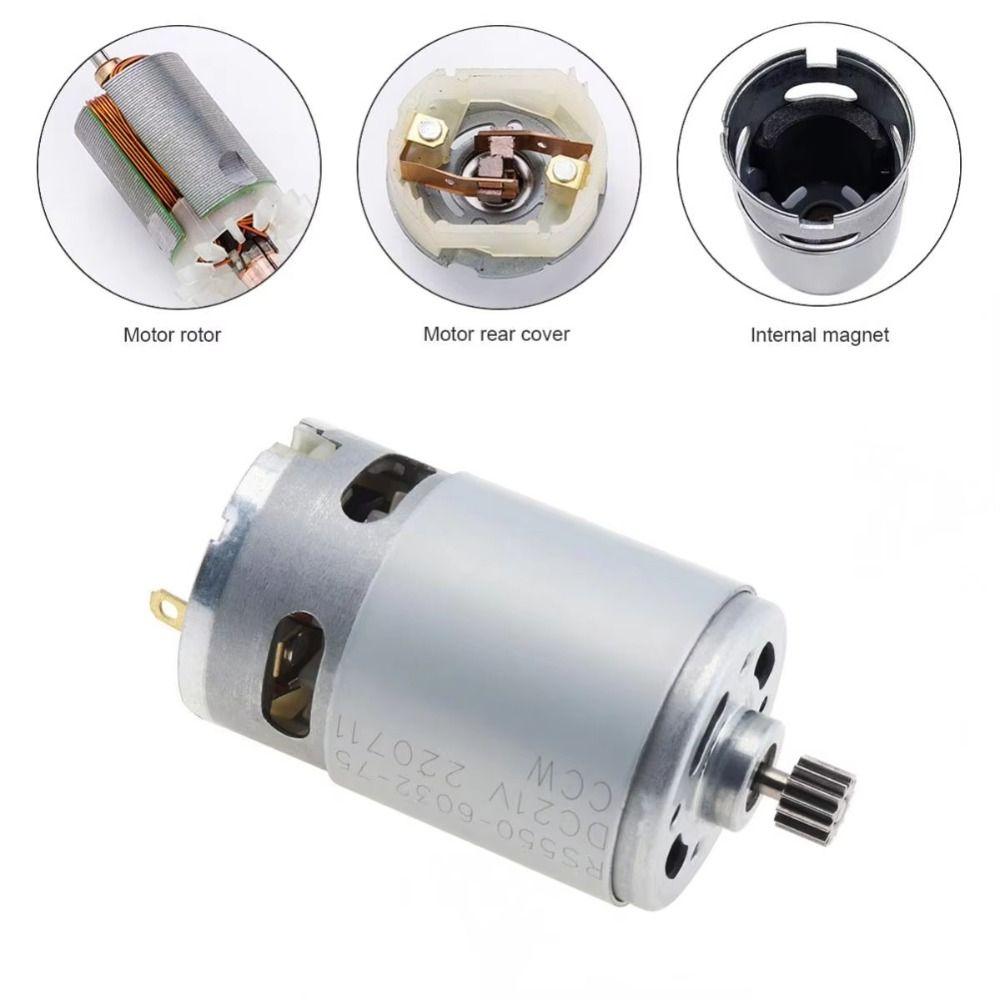 1Pcs 8.2mm RS550 DC Motor 21V Micro Motor Durable Electric Saw Motor for Mini Rechargeable Hand Saw